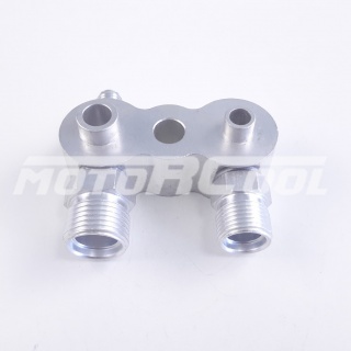 Соединительный коллектор RC-U08407, DKS 17C, FXF, вертик. выходы с заправ. клапаном R12, резьба 3/4